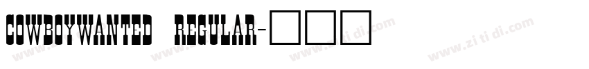 CowboyWanted Regular字体转换
